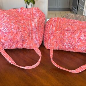 Vera Bradley Hope Toile Original Duffel Bags in Large and Small